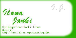 ilona janki business card